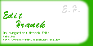 edit hranek business card